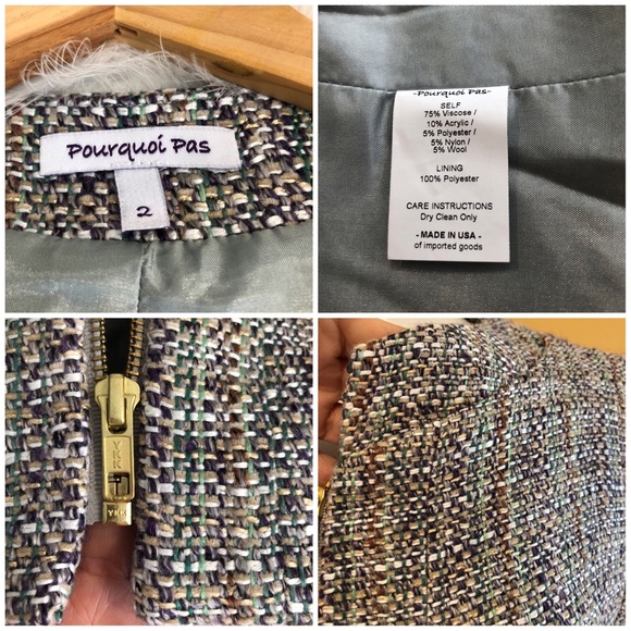 Pourquoi Pas Tweed Jacket 2 - Picture 8 of 8